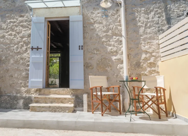 Backyard of Villa Rocca in Nikiana, Lefkada