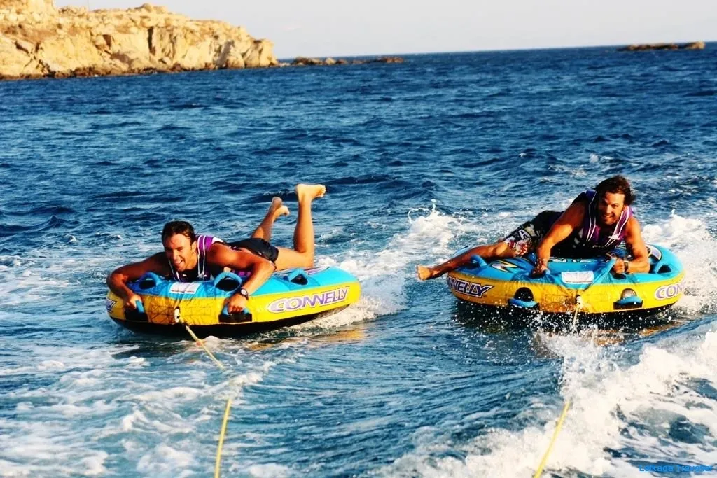 Water sports activities at Vasiliki beach in Lefkada
